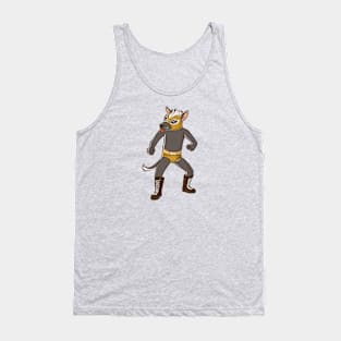 Funny Mexican Dog Luchador Wrestler Sketch Drawing Tank Top